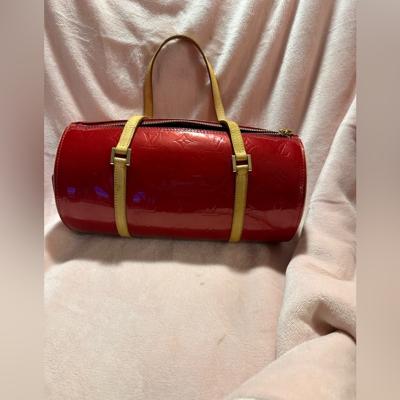 Louis Vuitton Vernis Bedford Hand Bag Purse Red Satchel Authentic - Picture 16 of 17